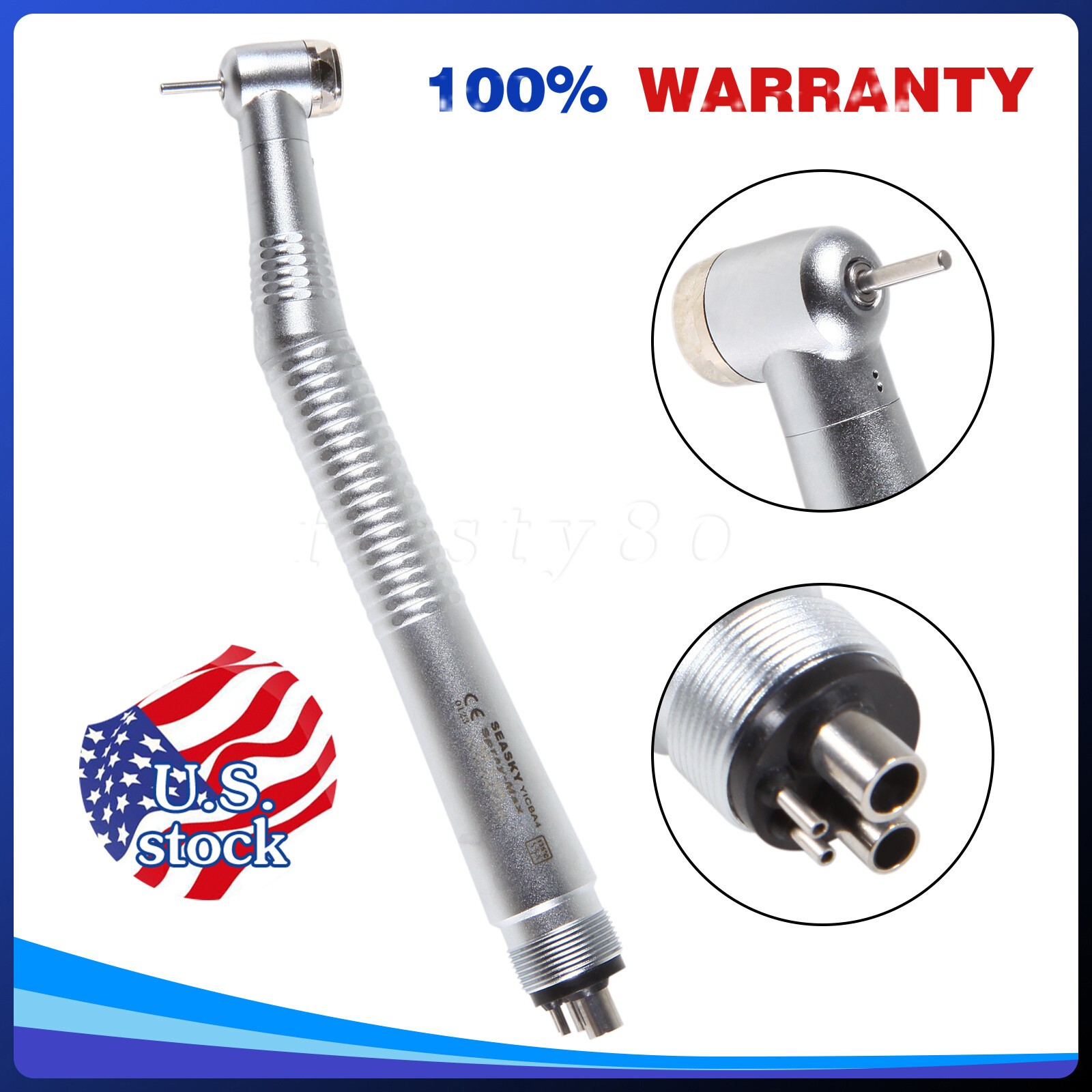 NSK Style Dental Fiber Optic LED E-generator/ High Speed Handpiece 2/4Holes