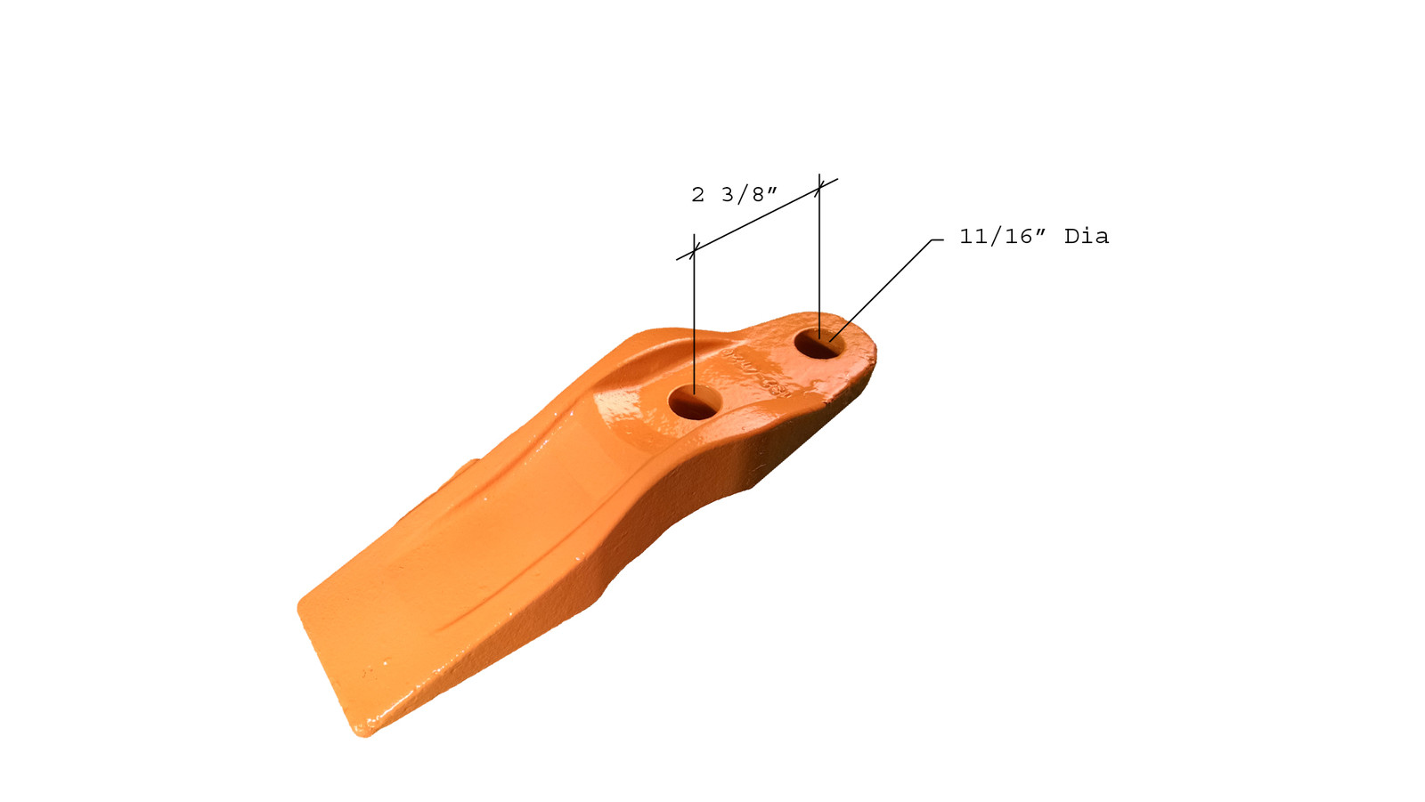 8 Skid Steer, Loader Bolt-On Uni-Teeth 132-4720, 2 3/8″ Hole to Hole Spacing