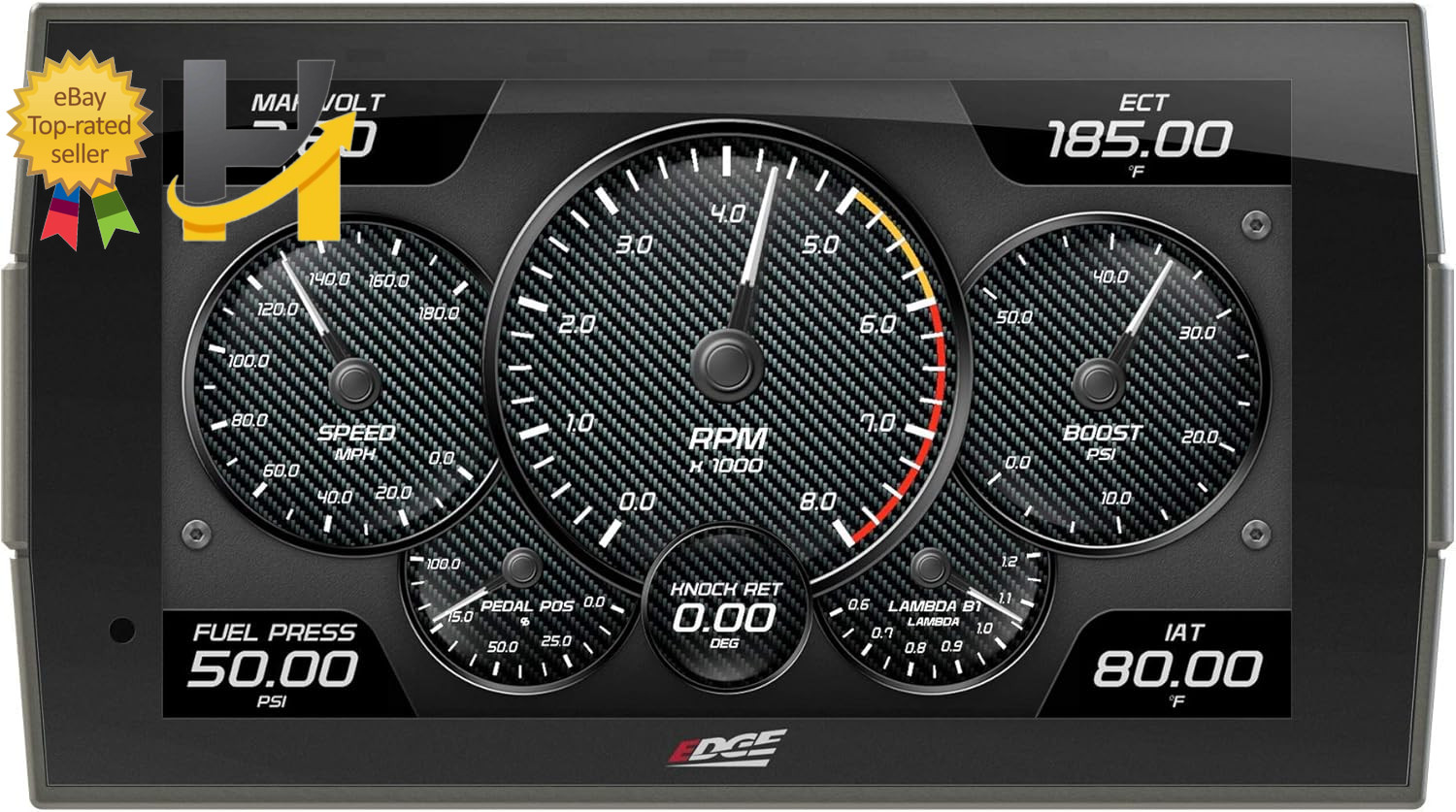 Edge Insight CTS3 Digital Gauge, Compatible with 1996 & Up OBD-II Vehicles. 8413