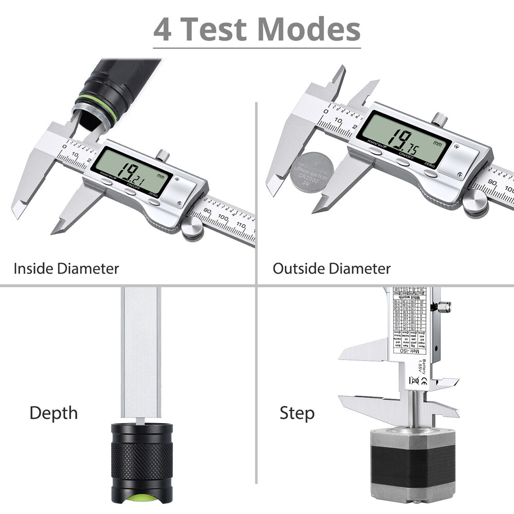6″ 150mm Digital Caliper Micrometer LCD Gauge Vernier Electronic Measuring Tool
