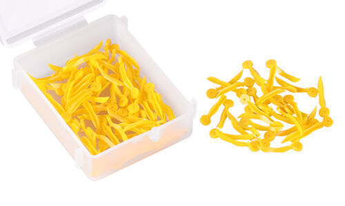 400Pcs Dental Plastic Wedges Concave Design Arc Diastema Wedge End Circular Hole