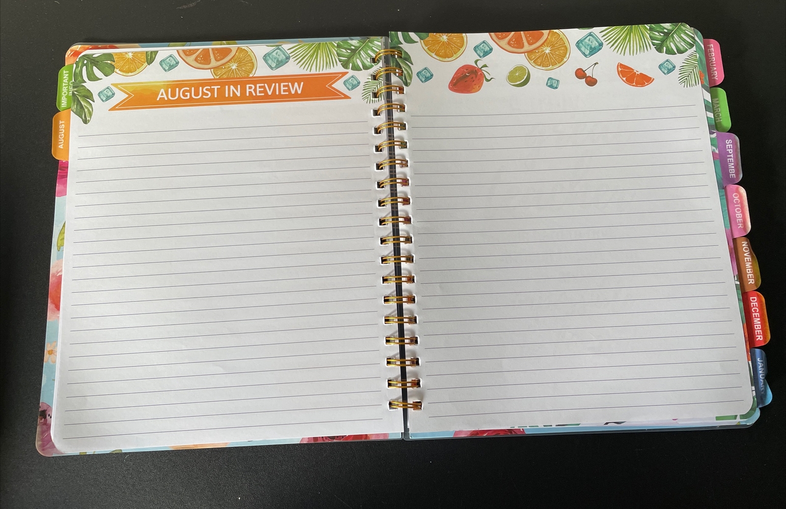 Undated Teacher Planner Daily Weekly Monthly Spiral Bloom Planner 11″×9″