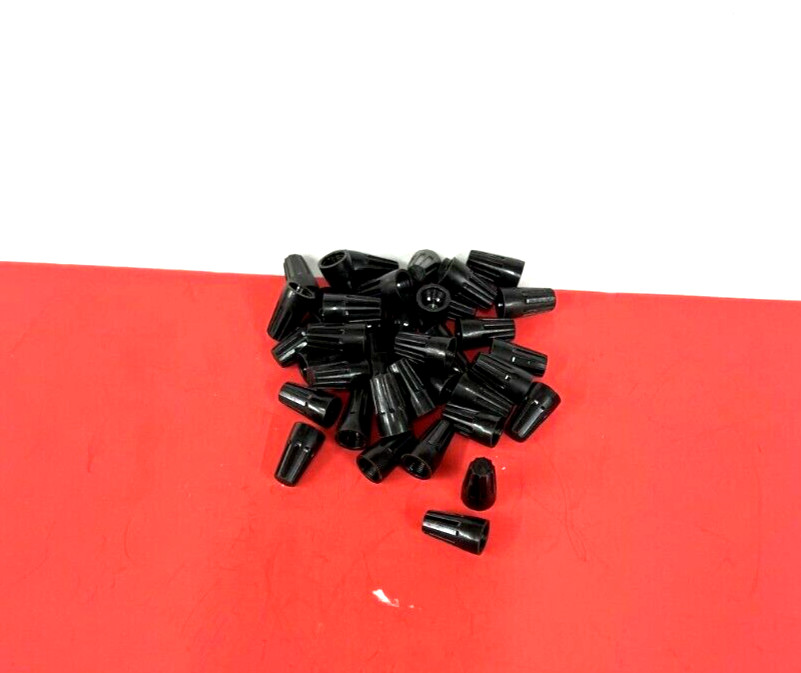 25-PK Black Medium Wire Connectors Screw-On Twist Nuts 12 14 Eagle 44 NEW