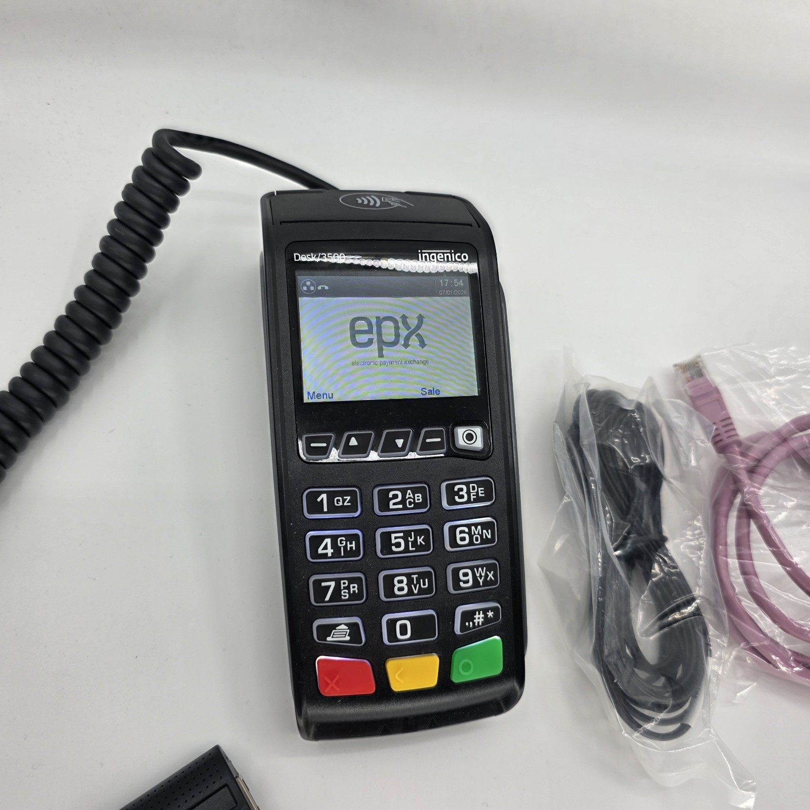 Ingenico Desk 3500 Ethernet Terminal Card Reader Complete Tested Working