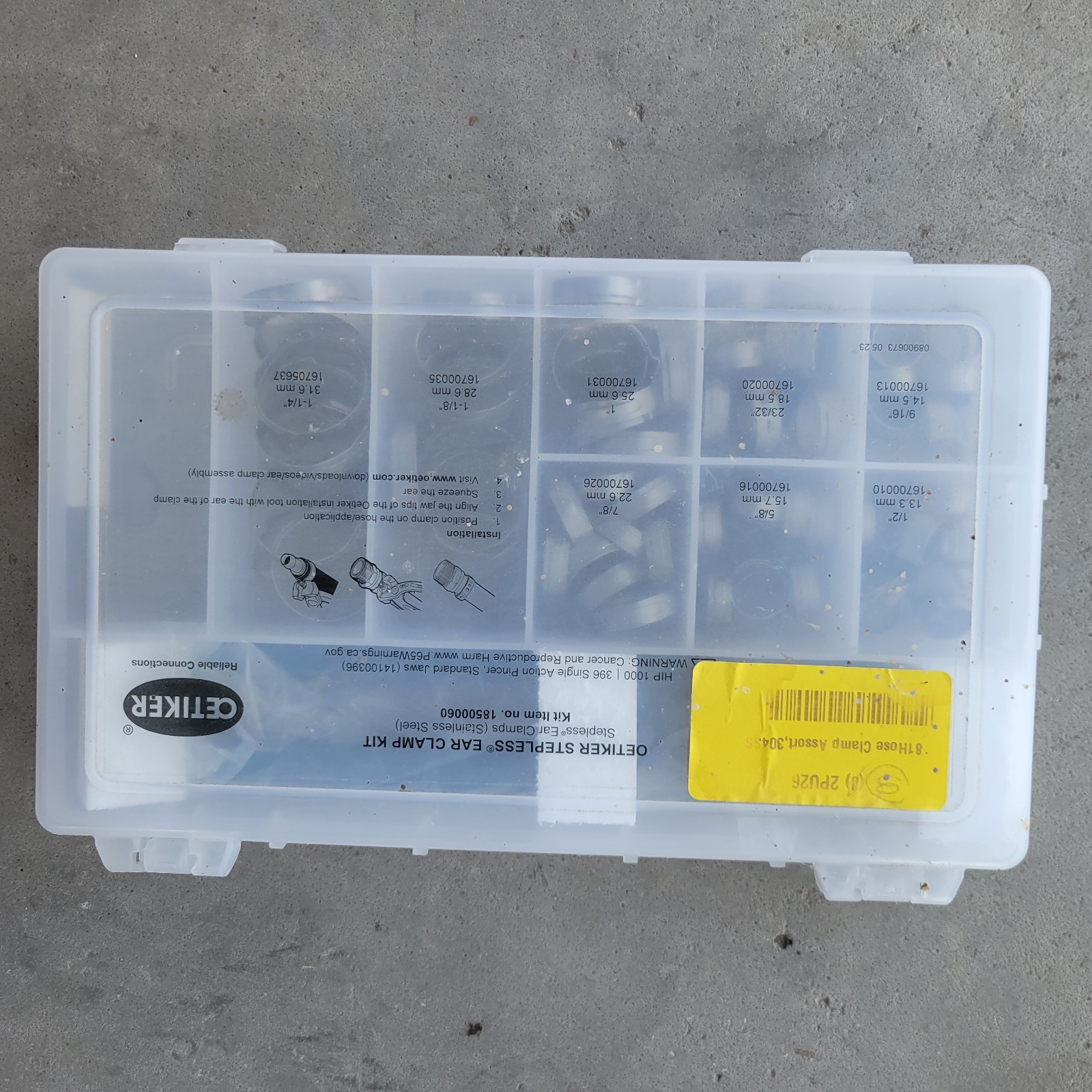 Oetiker 18500060 StepLess 1-Ear Clamp Kit Stainless Steel w/ Pliers