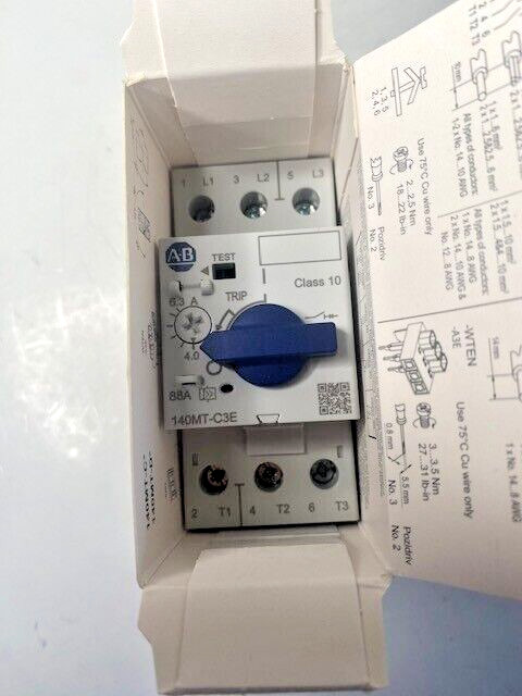 Allen Bradley 140MT-C3E-B63 Motor Protector Breaker Manual Motor Starter NEW