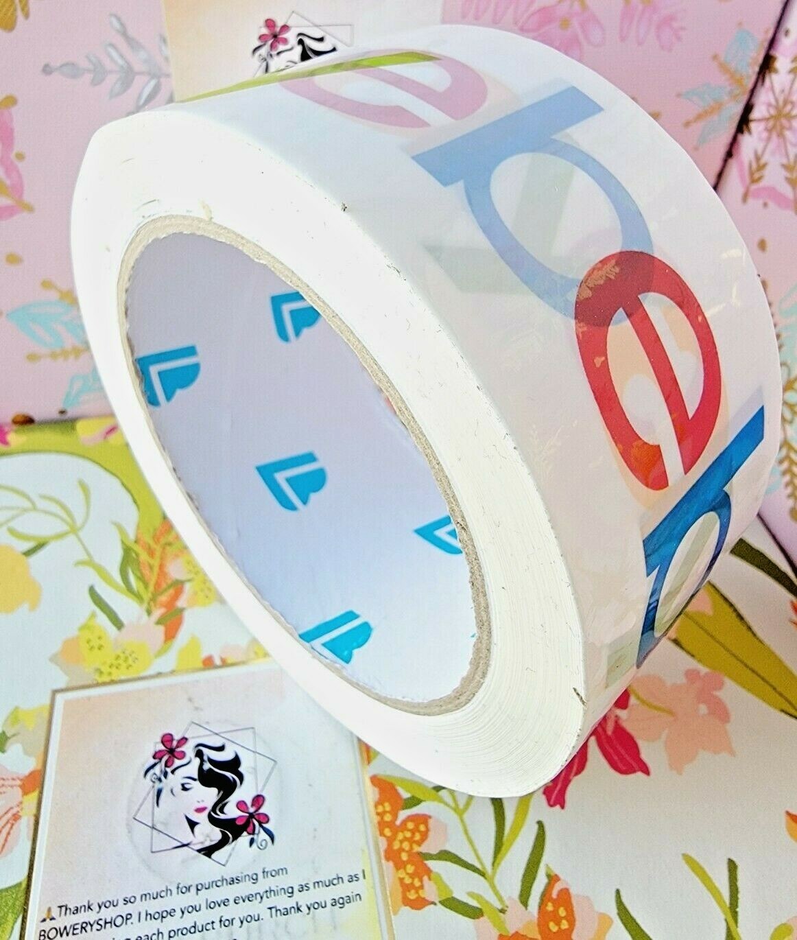 4 Rolls Official eBay Brand Logo Packing Packaging Tape Shipping 2″ x 75 yards