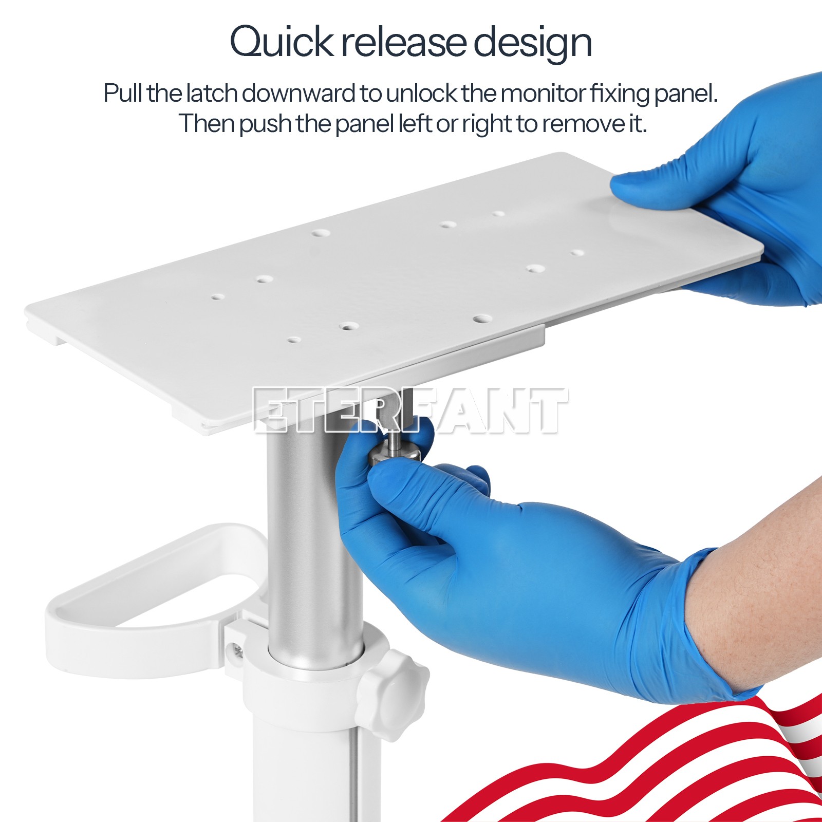 Wall Mount Bracket/Adjustable Mobile Rolling Cart Used for Patient Monitor US
