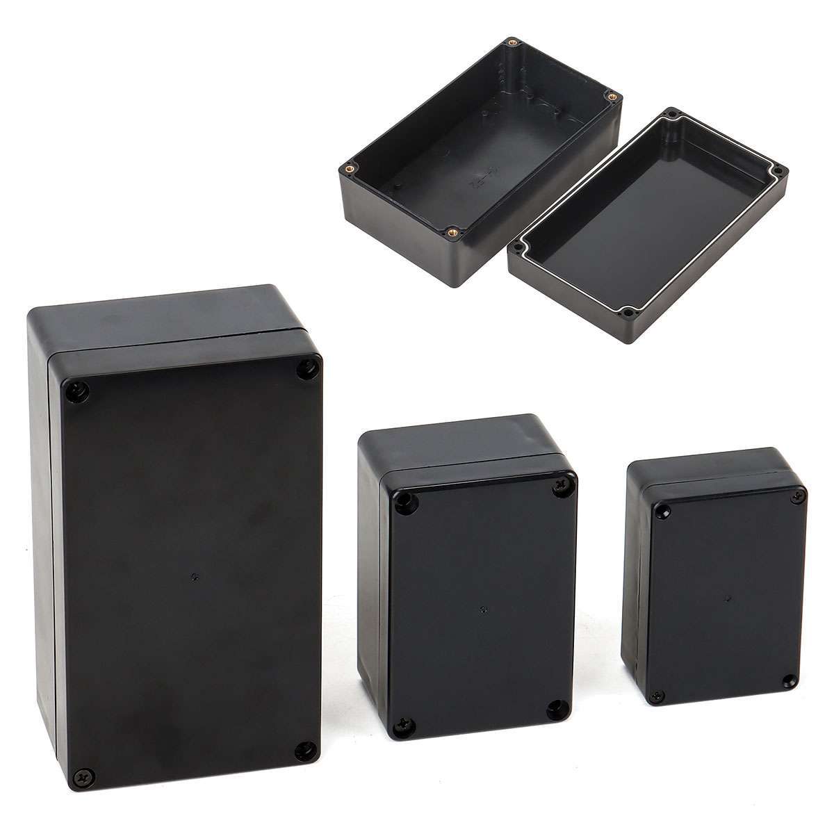 Waterproof Black Plastic Project Enclosure DIY Electrical Junction Box Dustproof