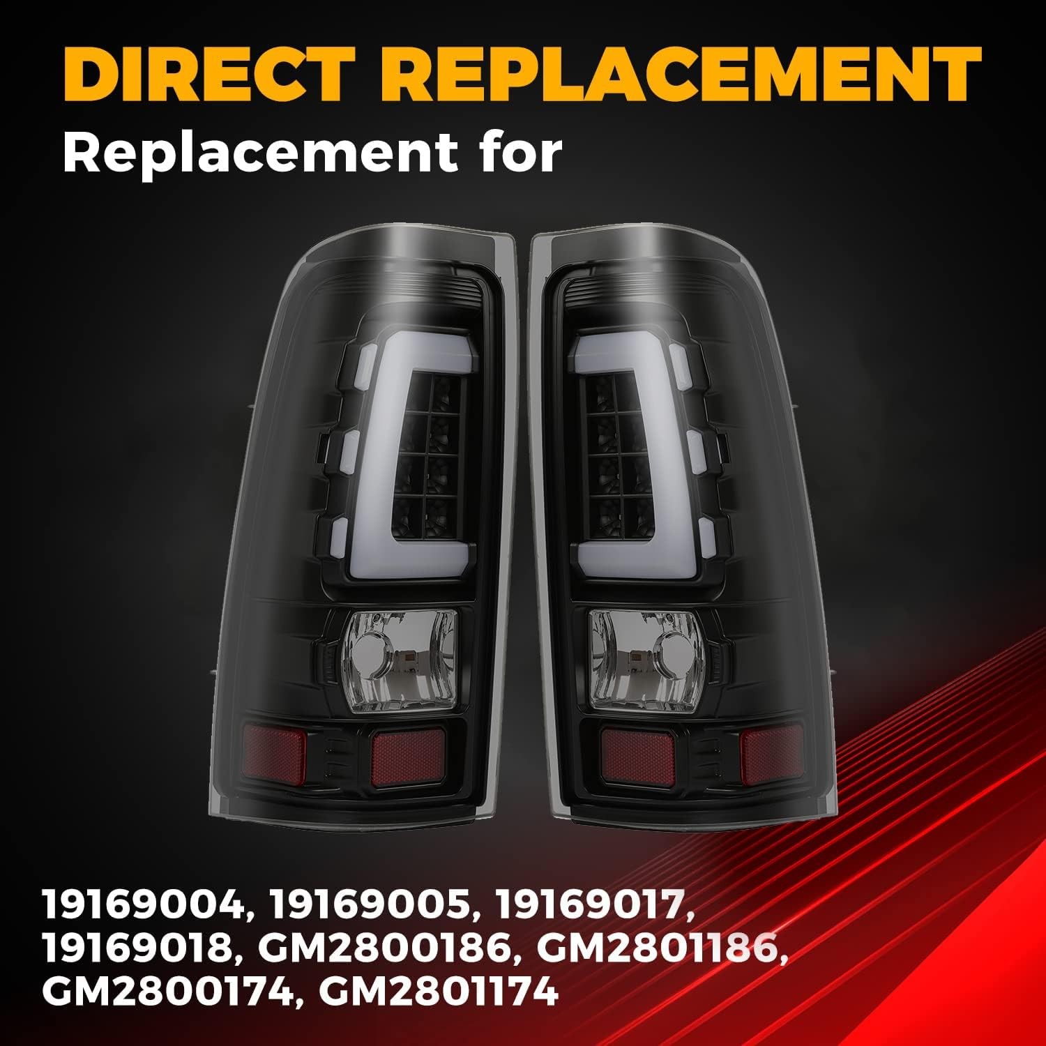 Kojem Taillight Compatible with 1999-2006 Chevy Silverado 1999-2002 GMC Sierra