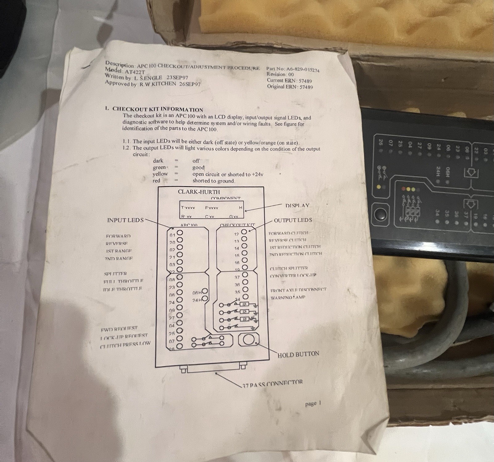 Clark-Hurth APC100 Tester & Cable Checkout Kit