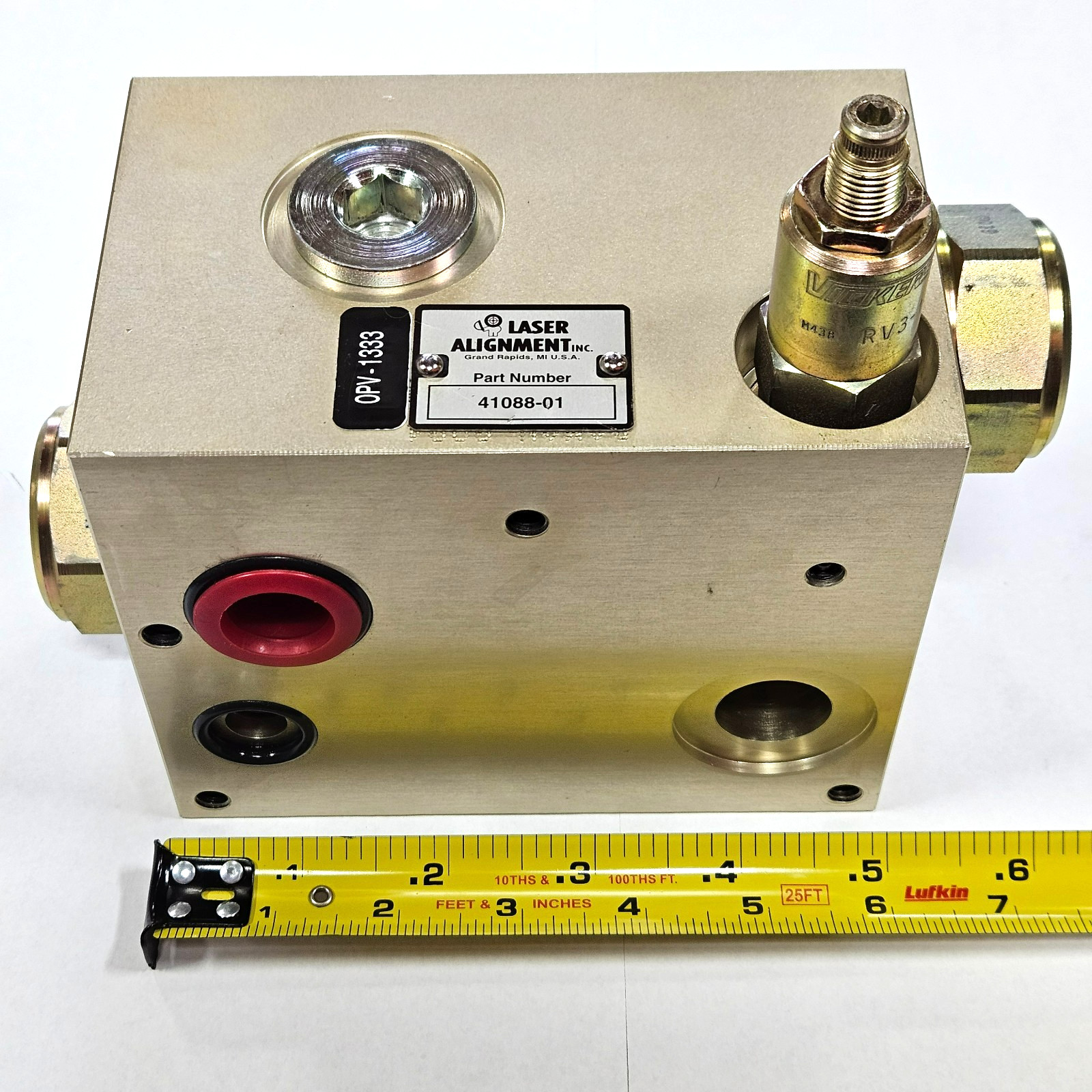 Laser Alignment Inc. Hydraulic Manifold Valve, UNTESTED, 41088-01, OPV-1333