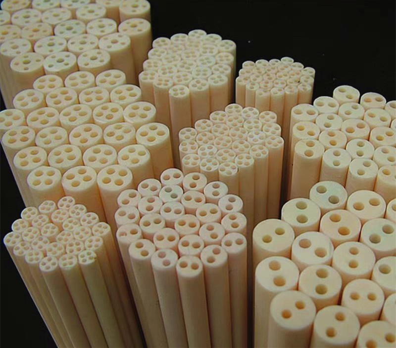 99% Alumina Corundum Ceramic Tube Thermocouple Core Protection Pipe 2/3/4/20Hole