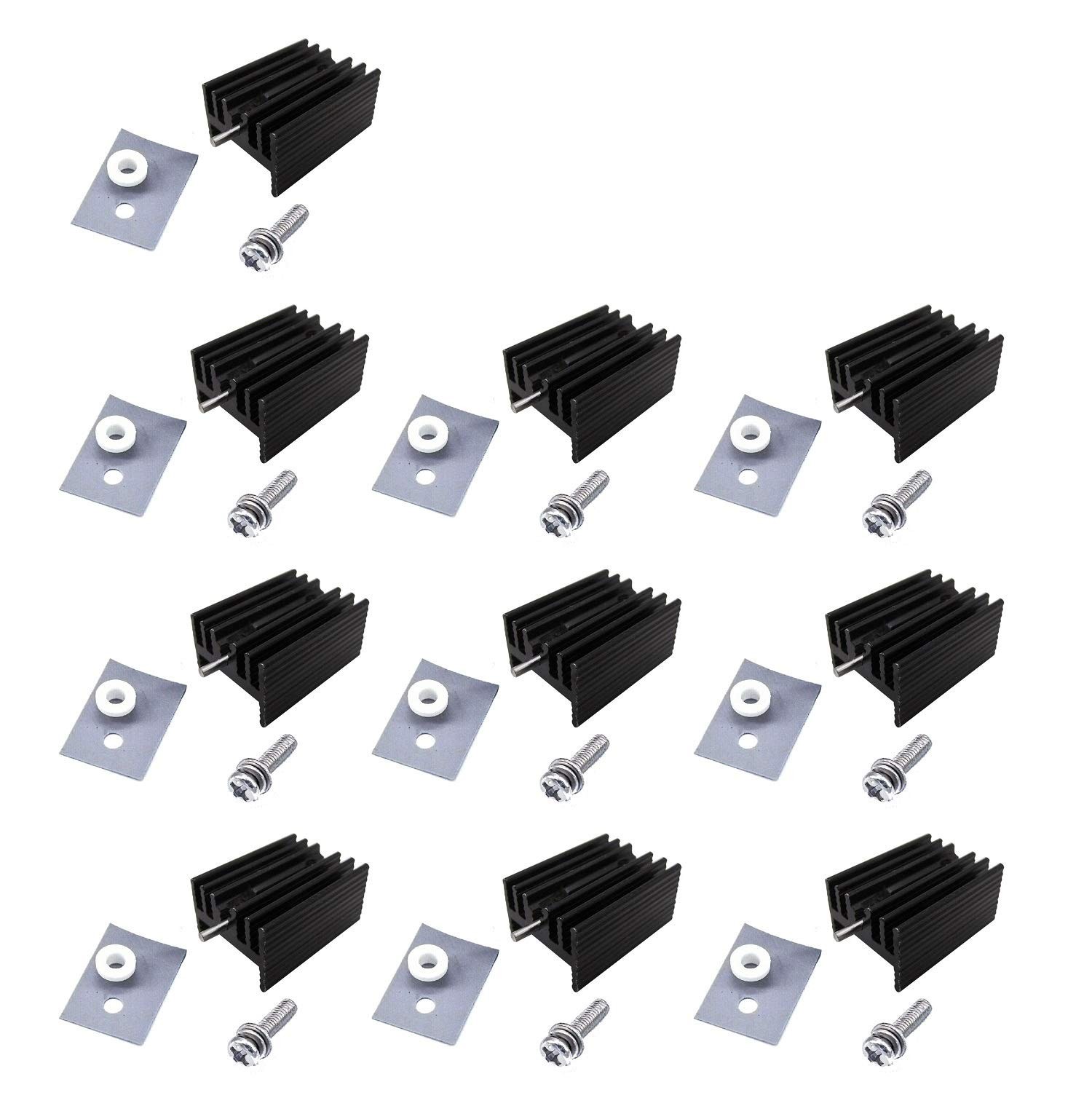 10 Packs TO-220 Heatsink + Insulator Mounting Screws Kits for LM317 Lm317T L7805