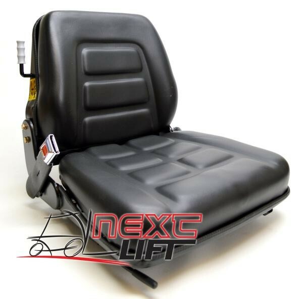 NEW VINYL FORKLIFT SUSPENSION SEAT – SEAT BELT – SEAT SWITCH UNIVERSAL FITMENT