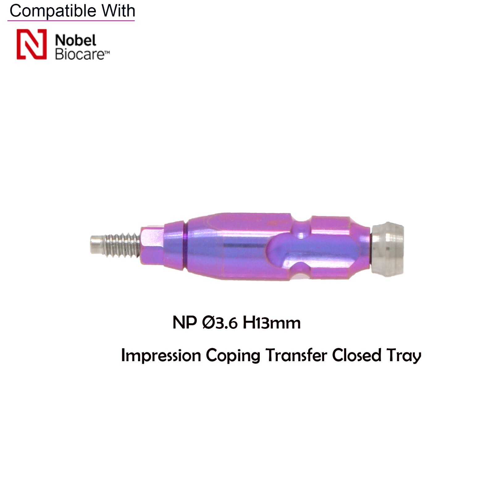Nobel Active NP/RP Implant Scan body Impression Transfer Open/Close Coping Tray