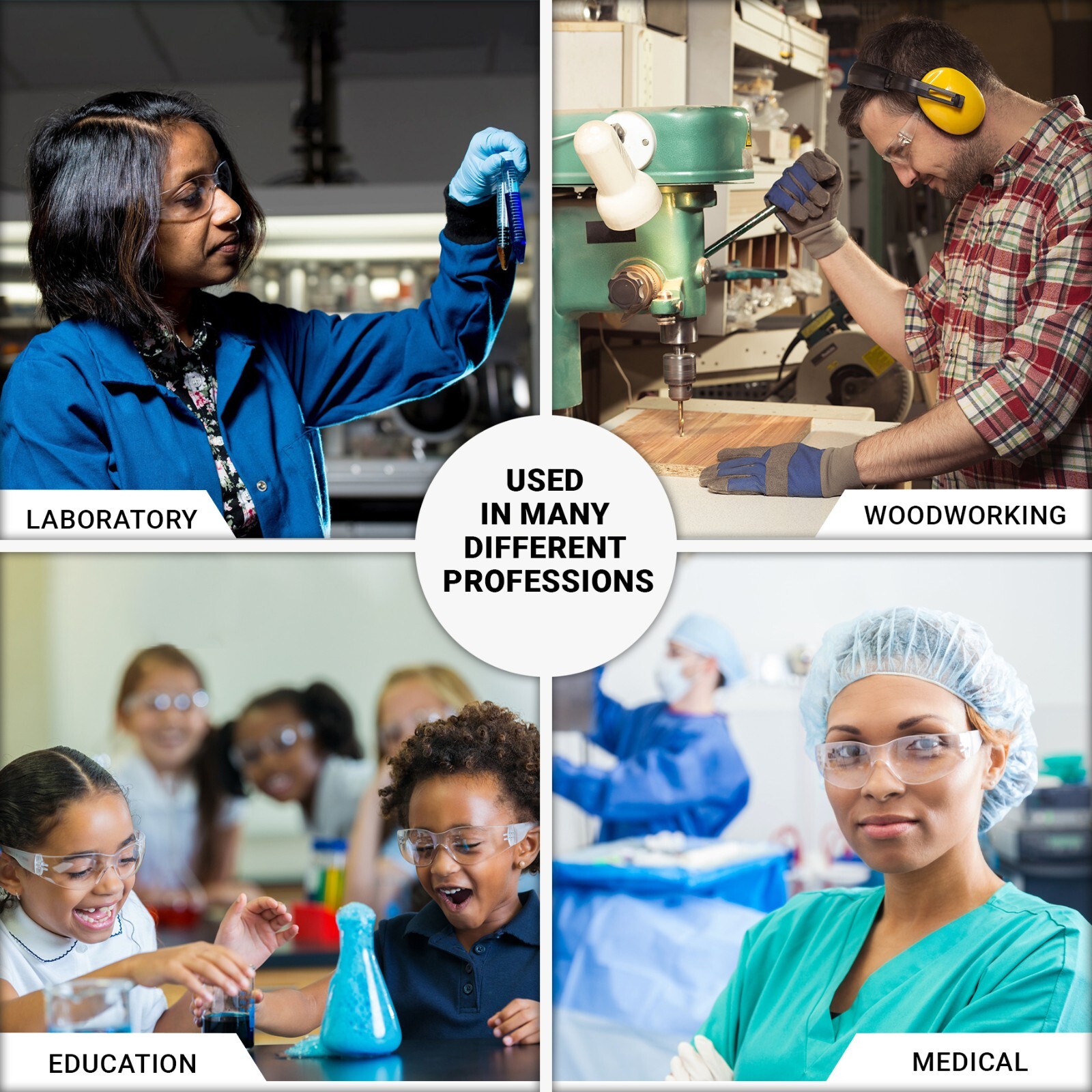12 Pack Pair Protective Safety Glasses Clear Lens Eyewear Anti Scratch Work UV