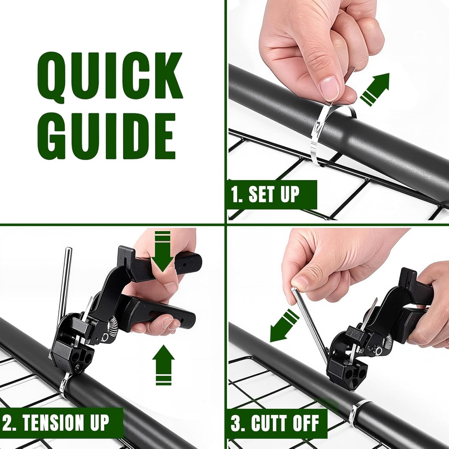 Metal Zip Ties with Stainless Steel Cable Tie 100pcs UV-Resistant, 11.8in