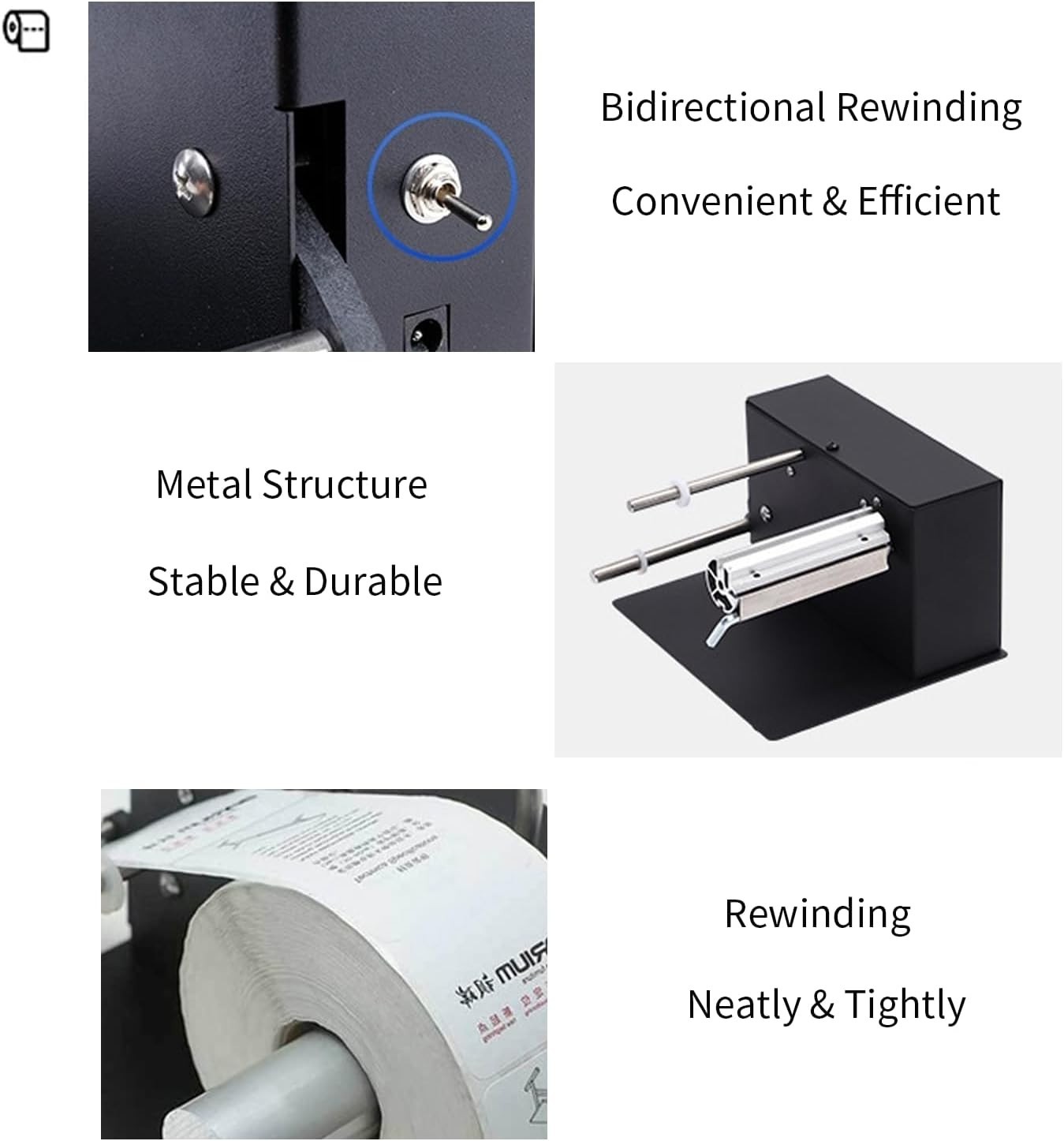 Automatic Label Rewinder Speed-Adjustable Label Rewinding Machine, Synchroniz…