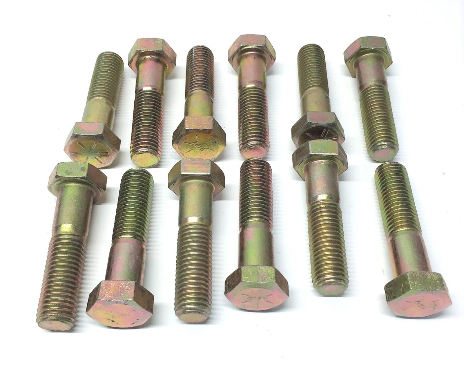 Unbranded/Generic 3/4″ x 3.5″ Zinc Plated Radius Rod Bolt [Lot of 12] NOS