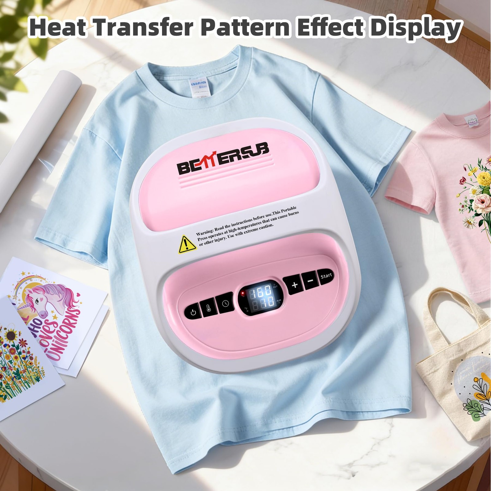 BetterSub 8.3″x9.7″ Pink Heat Press
