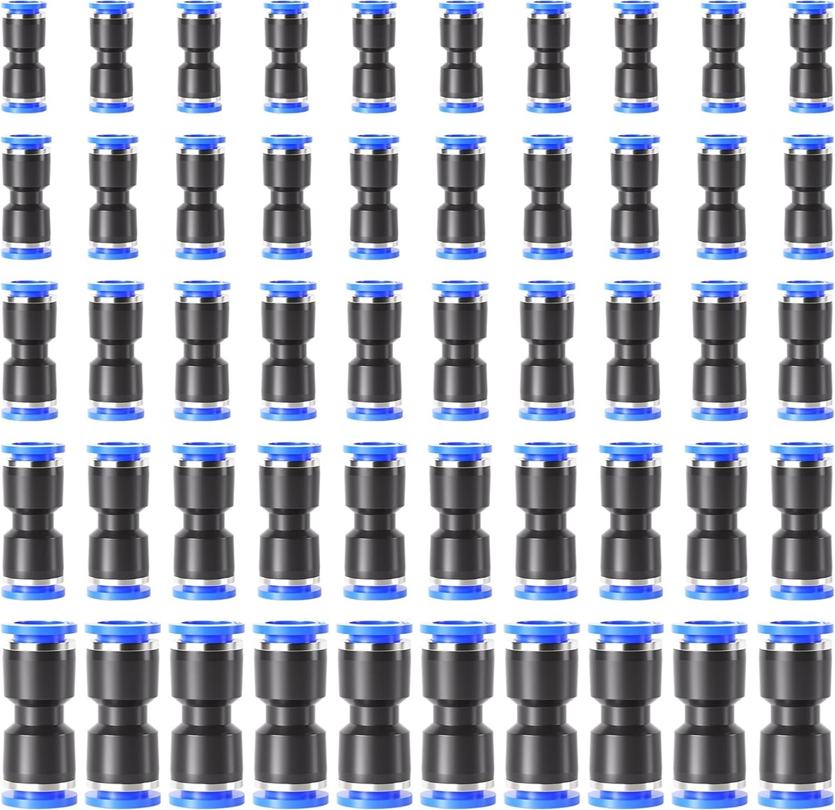 50PCS Air Line Fittings Straight Push Quick Release Connect Pneumatic Connectors