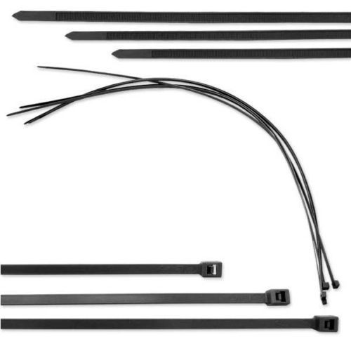 (4″ 6″ 8″ 12″ 15″ 18″) Black Zip Ties Heavy Duty Nylon UV Resistant UL Bulk LOT