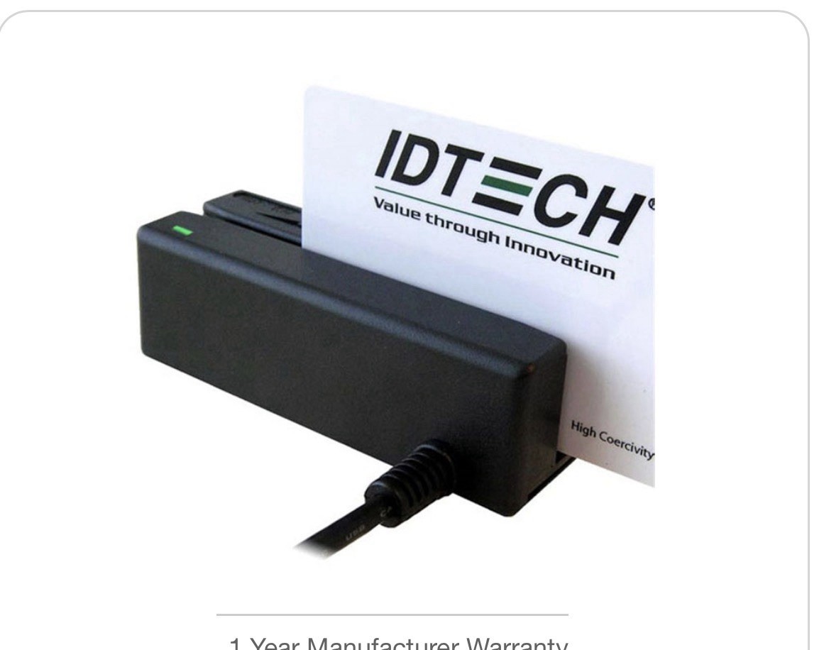 ID TECH WCR3237-700US. Used Working ID SCANNER BAR CODE SCANNER