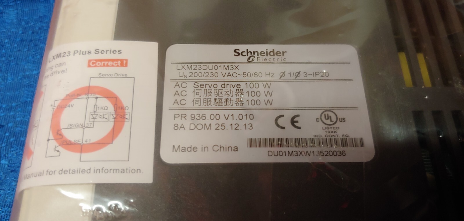 Schneider Servo Drive LXM23DU01M3X