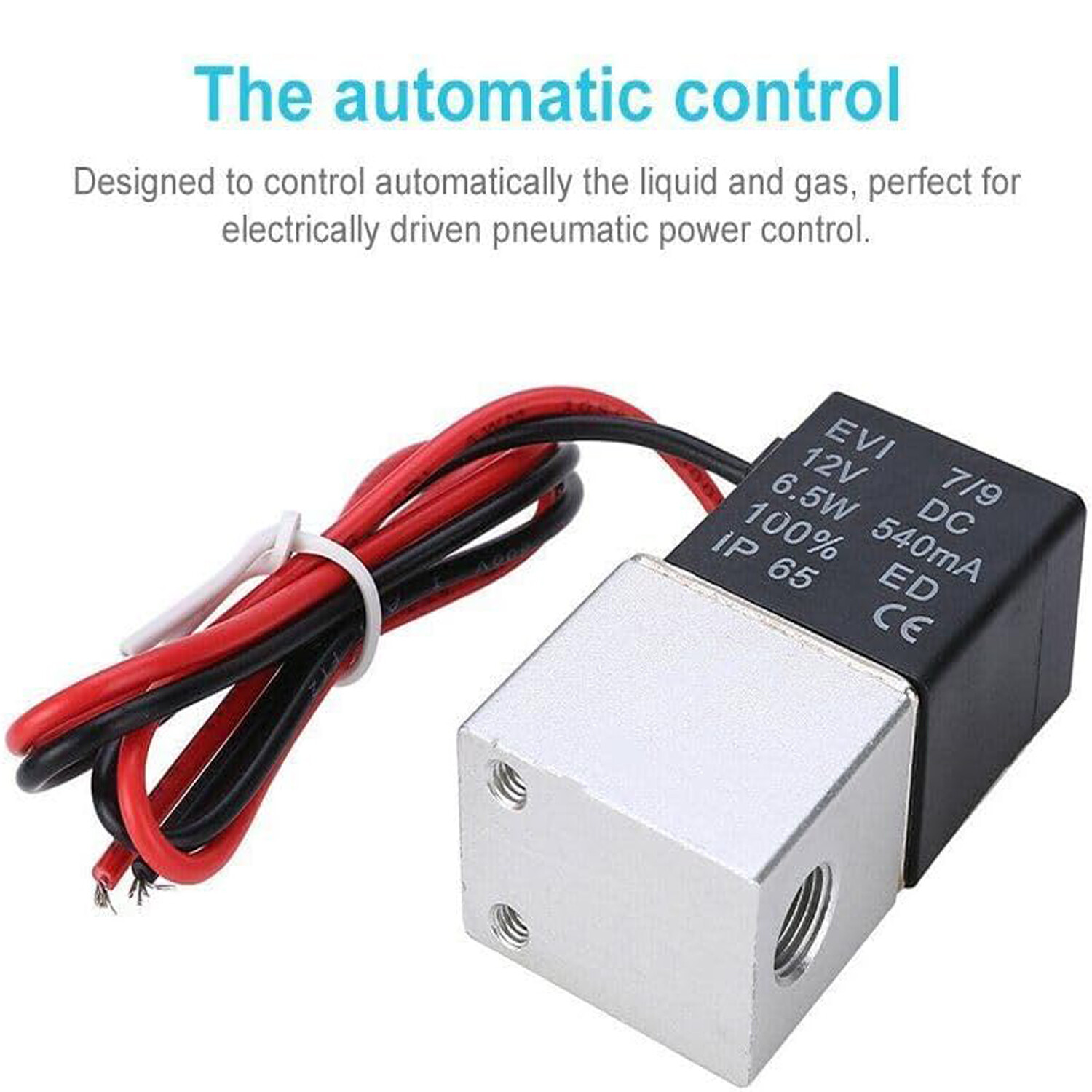 2PCS 1/4″ Fast Response Electric Air Water Solenoid Valve 12V DC Normally Closed