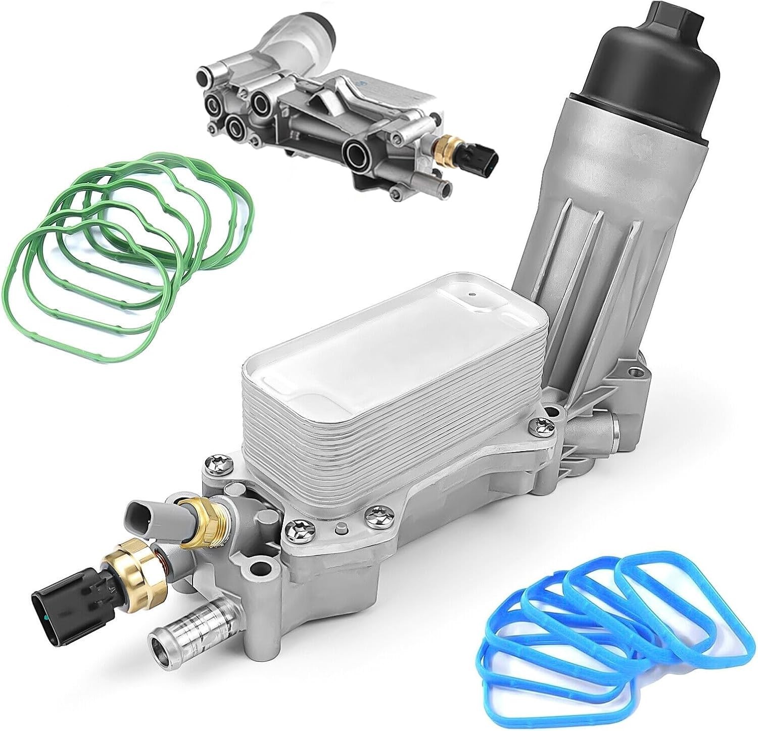 Aluminum Engine Oil Filter Housing w 3.6L Cooler Adapter for 2011-2025 DodgeJeep