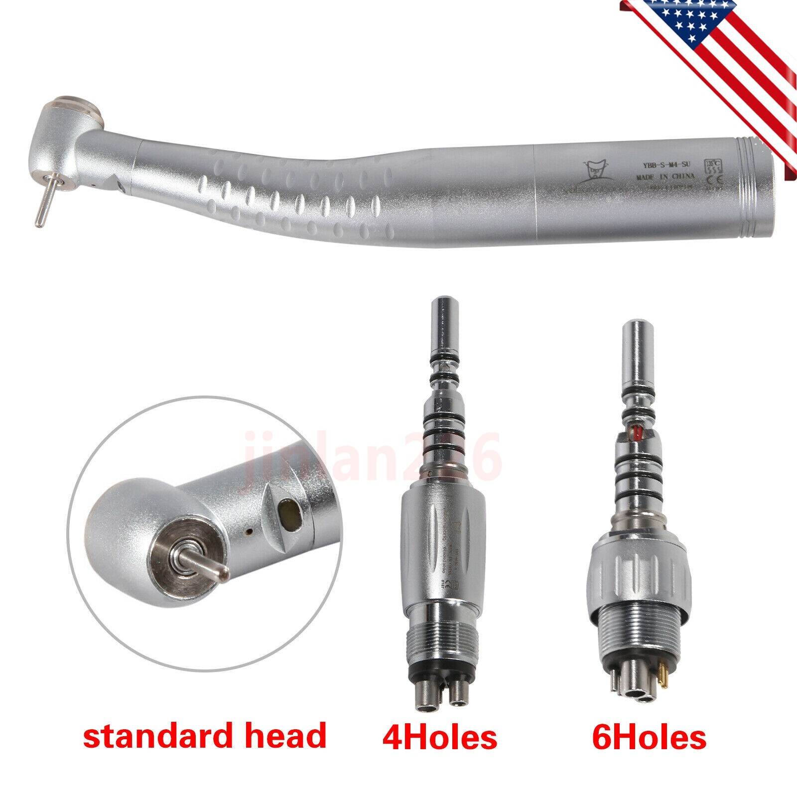 KAVO Style Dental Fiber Optic LED High Speed Handpiece / Quick Coupler 4/6 Holes