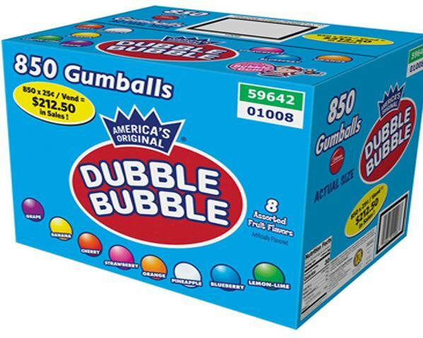 Alaska PR Etc 850 1″ Dubble DOUBLE BUBBLE GUMBALLS Gum Vending Machine ASSORTED