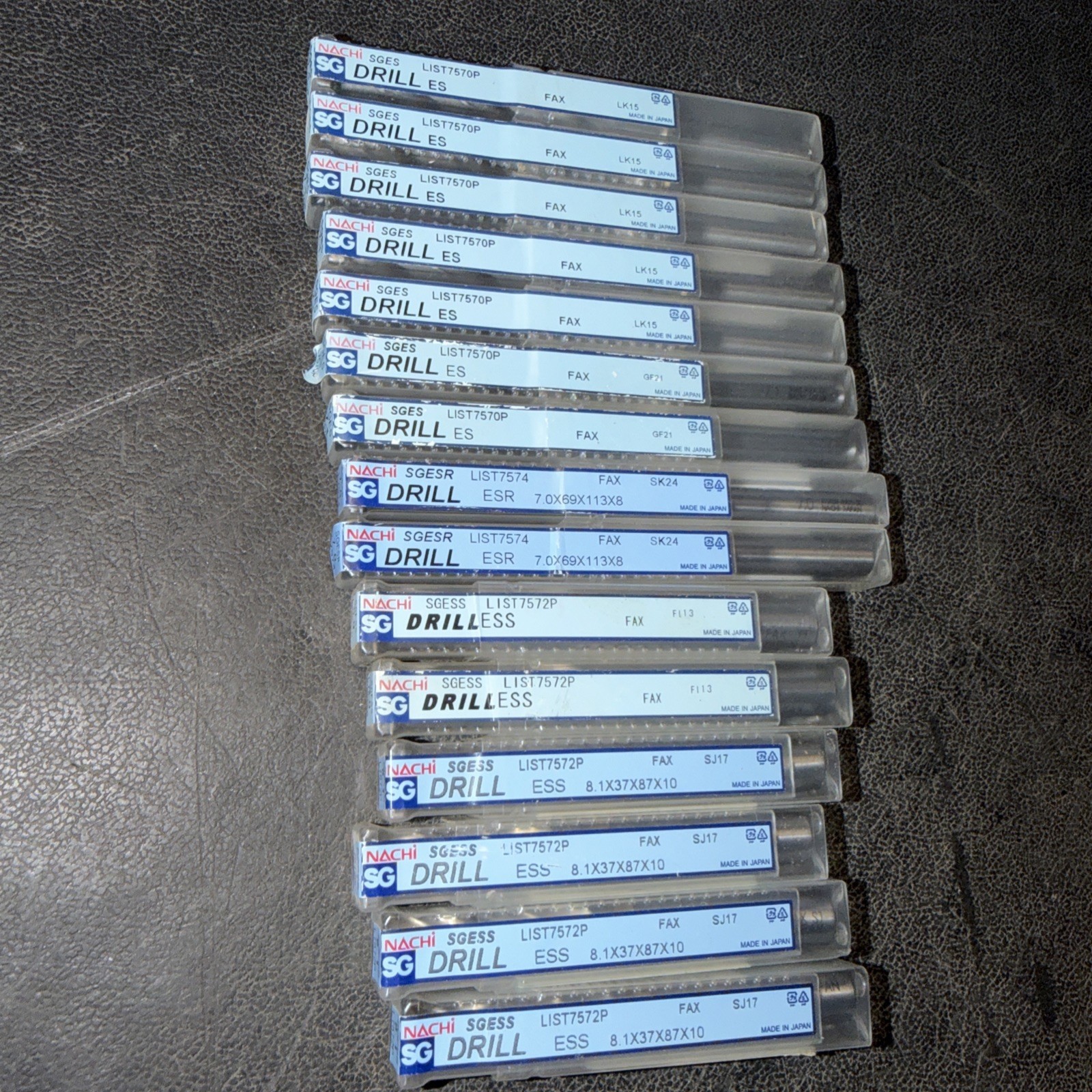 LOT OF 15 Nachi SGESS Drill Bits