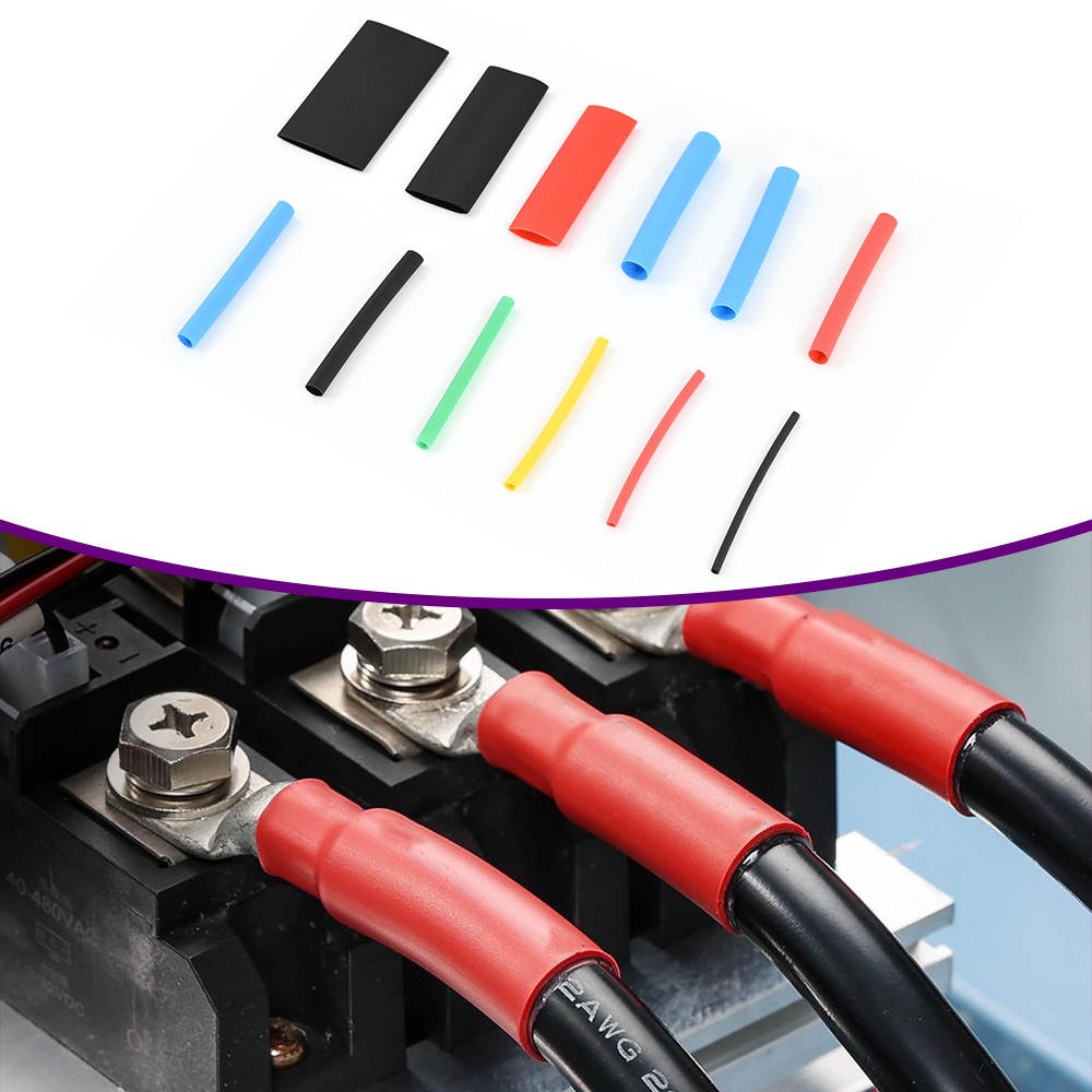 750 x Heat Shrink Tubing Kit Wire Shrink Wrap Tubing Shrink Ratio 2:1
