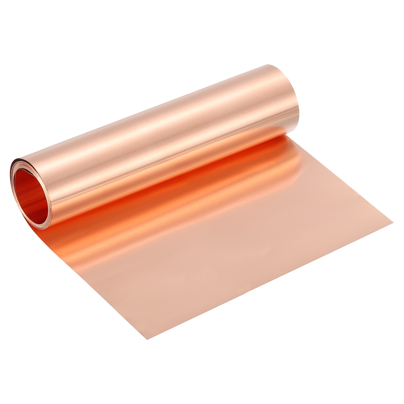 Pure Copper Sheet Roll, 0.05mm 29Ga Thick T2 3.5Ft x 6in Copper Strip for Craft