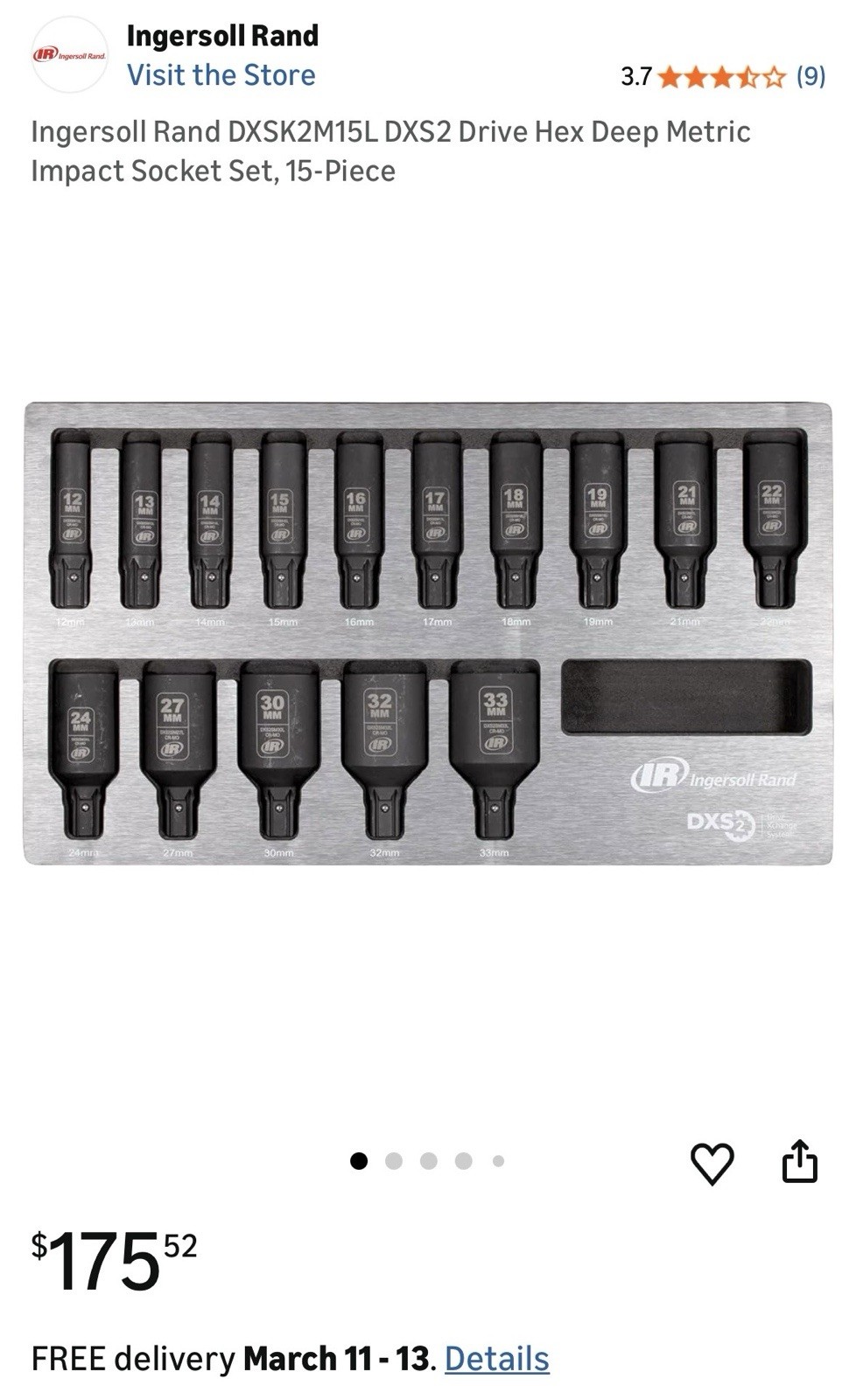 Ingersoll Rand 2236QTIMAX-O DXS2 1/2″ Air Impact Wrench Orange w/ DXS2 15pc Soc…