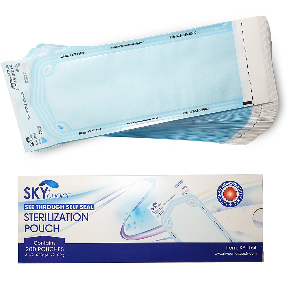 Sterilization Pouches- 3.5 ” x 10 ” Dental Medical Self Seal Pouch Bag 200 Bags