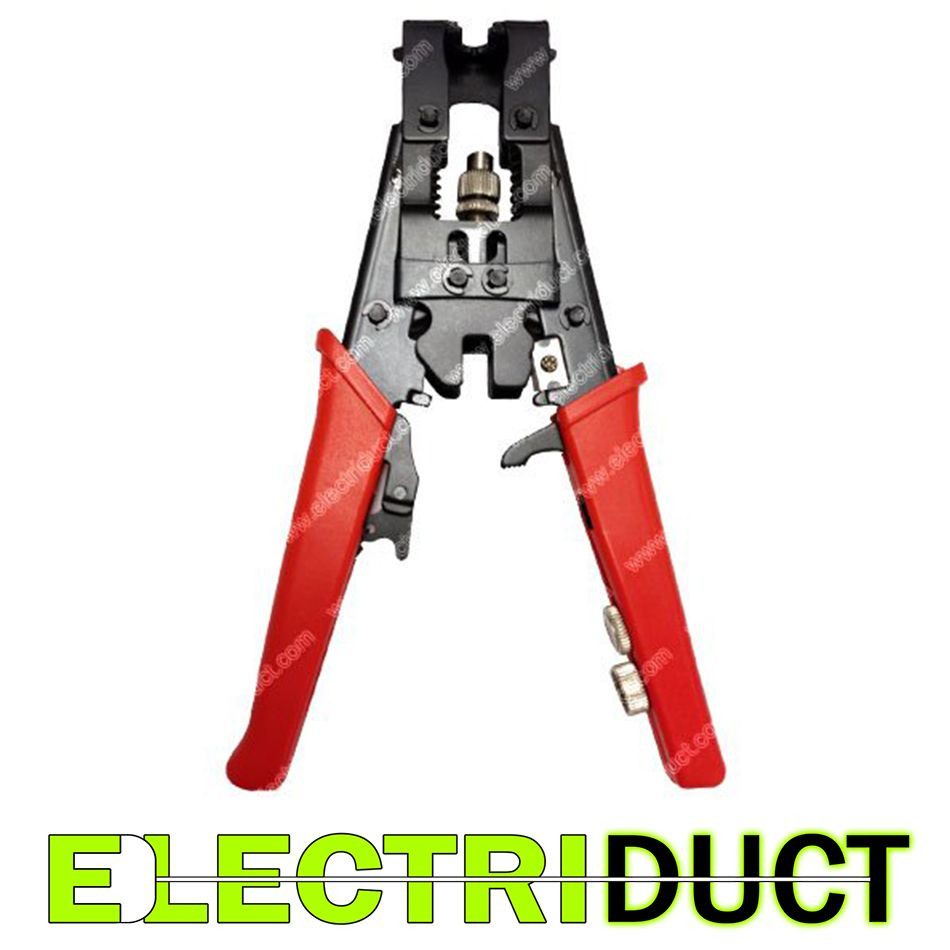 BNC / RCA / F-type Coax Adjustable Compression Tool – Crimper – Electriduct