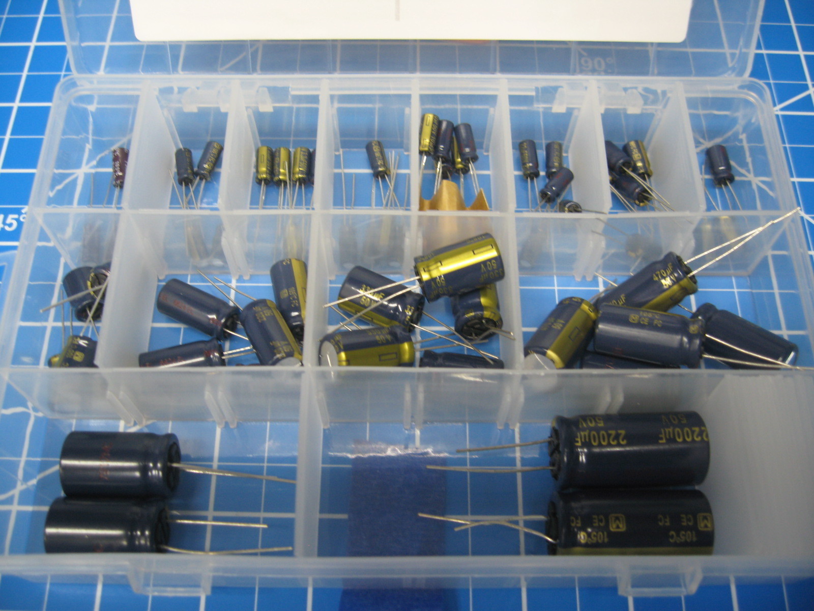 Panasonic – FC Series – Electrolytic Cap Asst – 50v 14 Values 1-2200uF – 64pcs