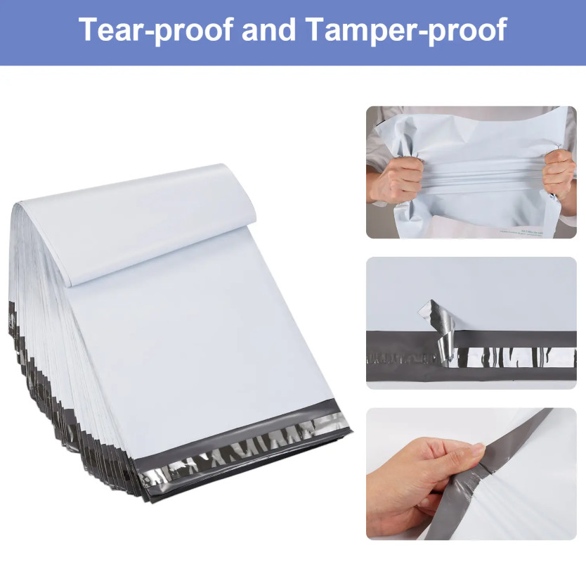 Poly Mailers 2.5 Mil White Heavy Duty Shipping Bag 6×9 10×13 12×15 14.5×19