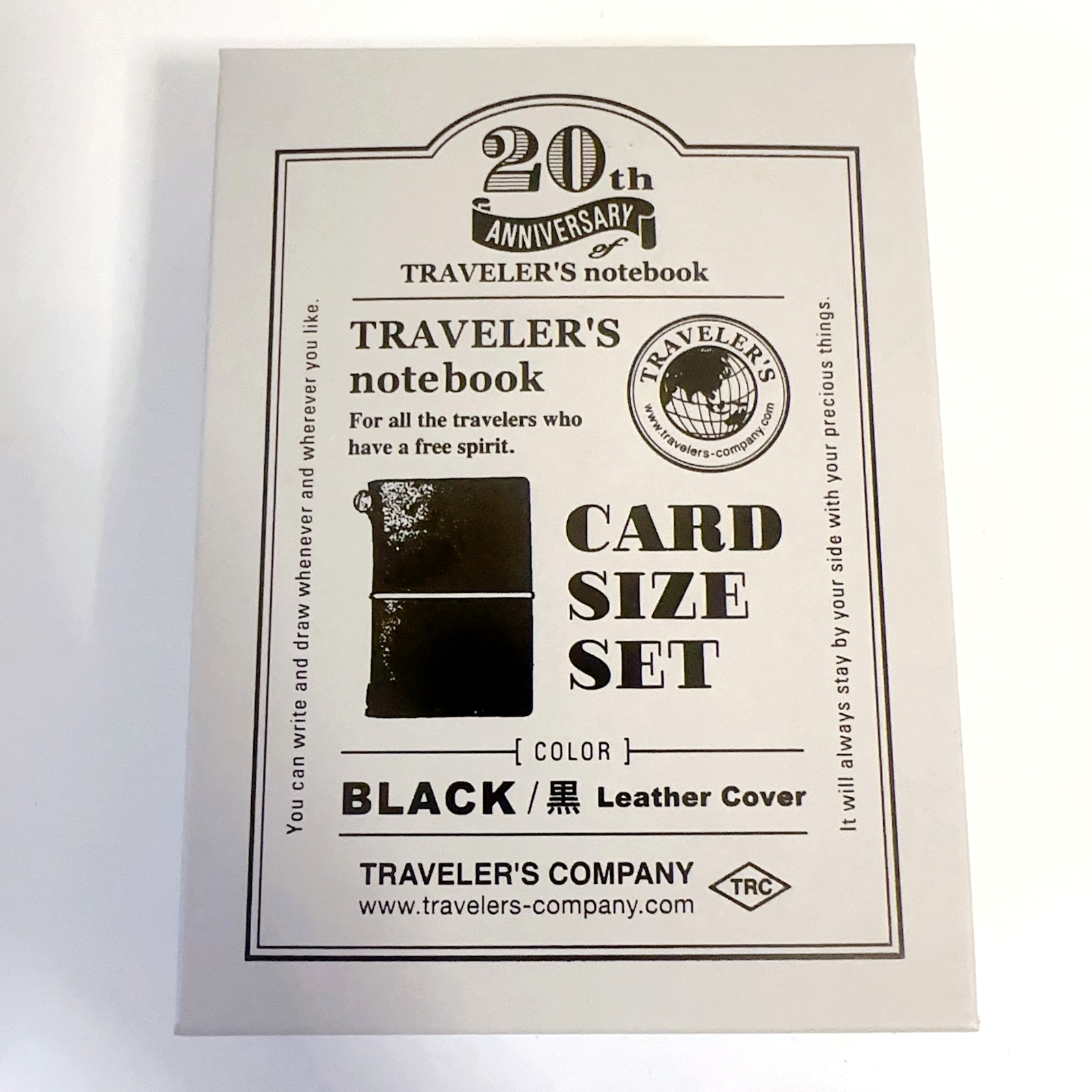 TRAVELERS Notebook Limited Card Size 20th Anniversary Set Black JAPAN NEW