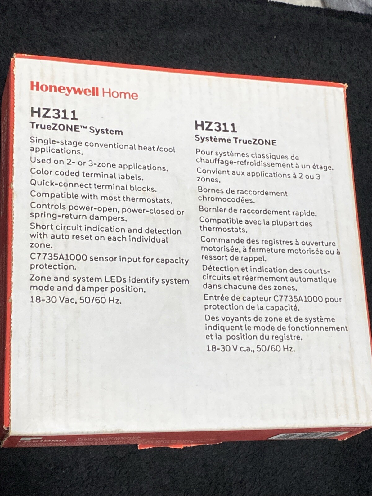 Honeywell Home HZ311 TrueZONE System Control Panel