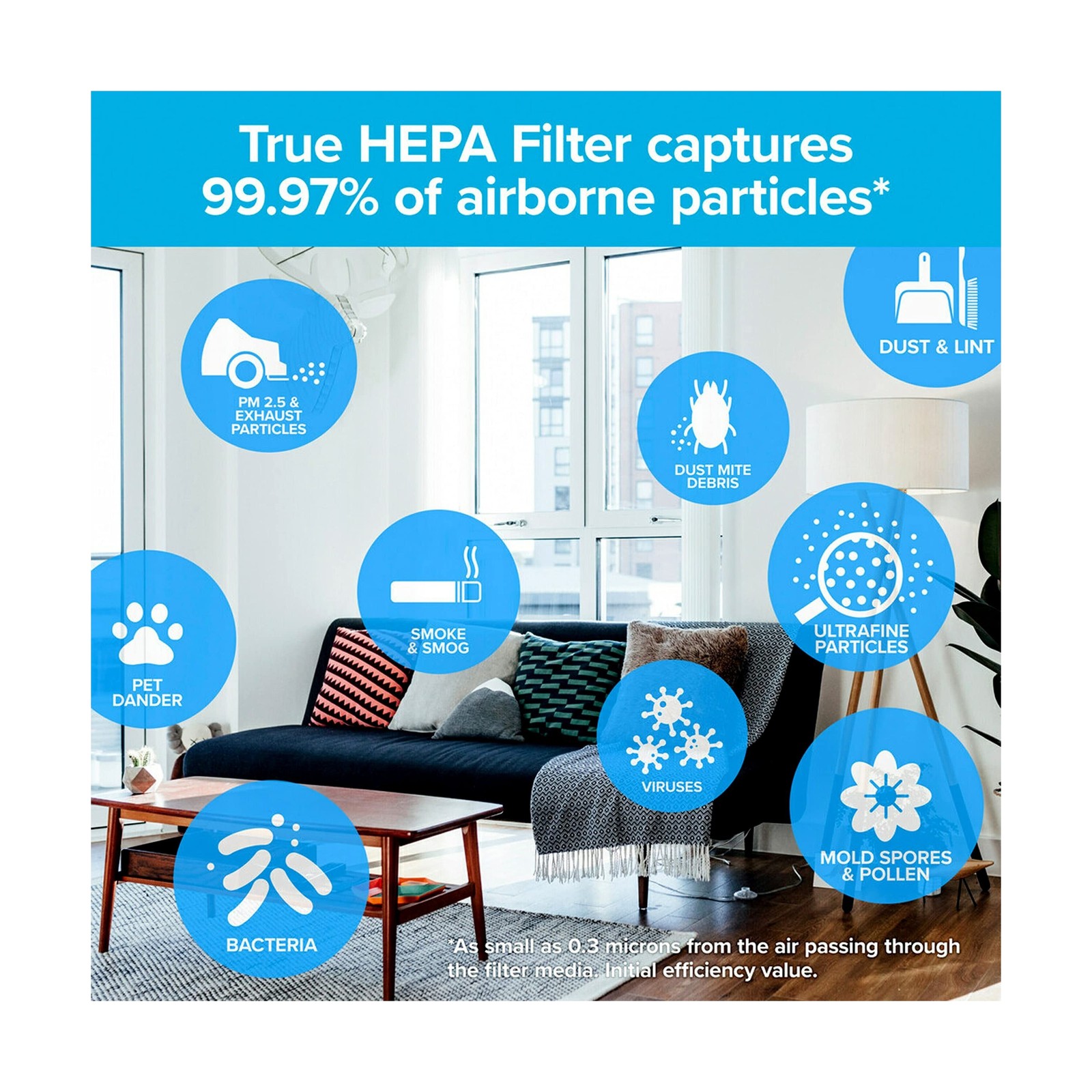 Filtrete F1 Room Air Purifier Filter, True HEPA Premium Allergen, Bacteria, &…