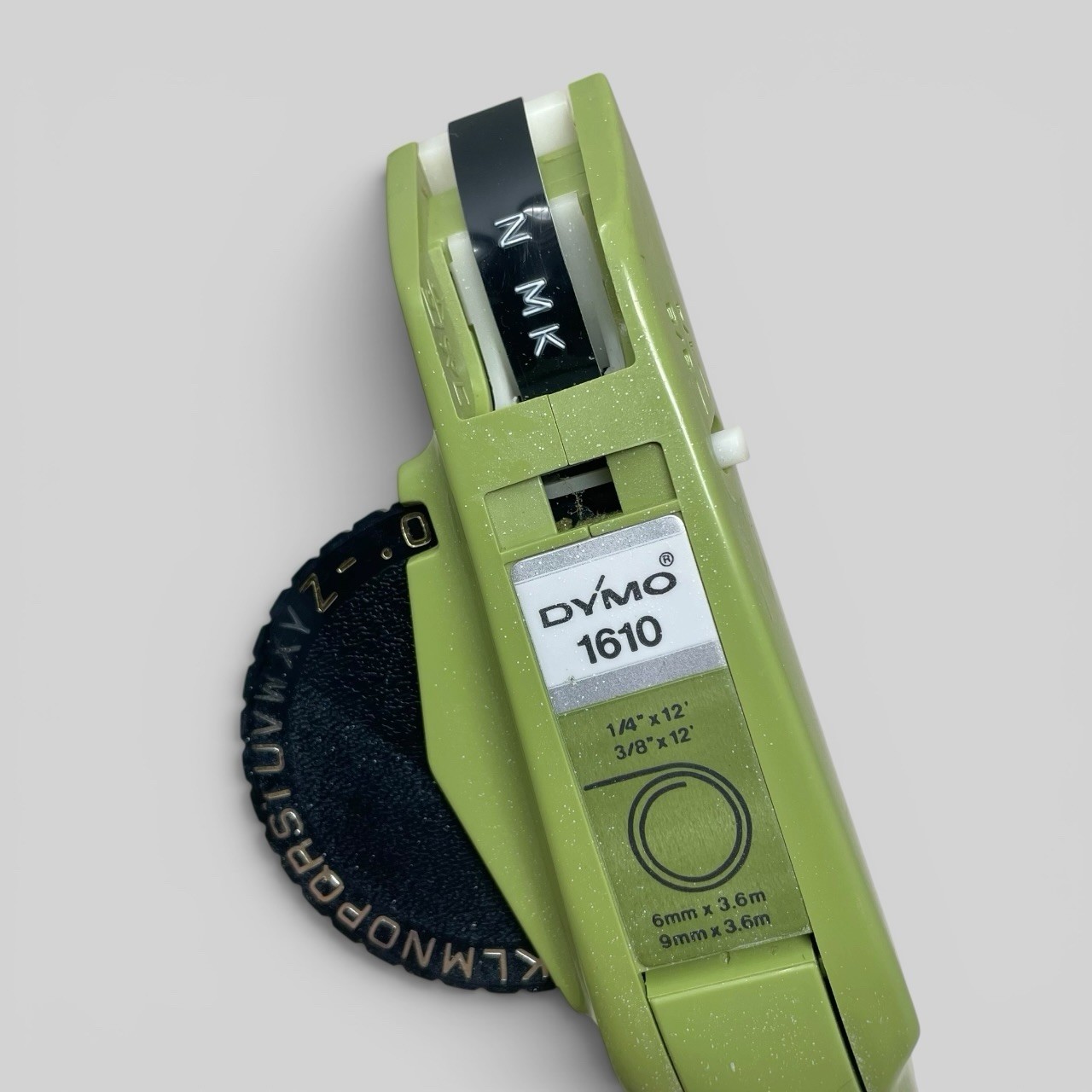 Vintage Dymo Interchangeable Embossing Labeler Avocado Green 1610 Office Supply