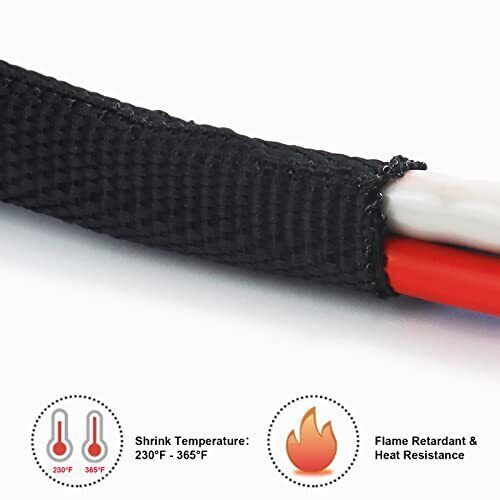 HFT 5000 Fabric Heat Shrink Woven Fabric Black – Various Sizes