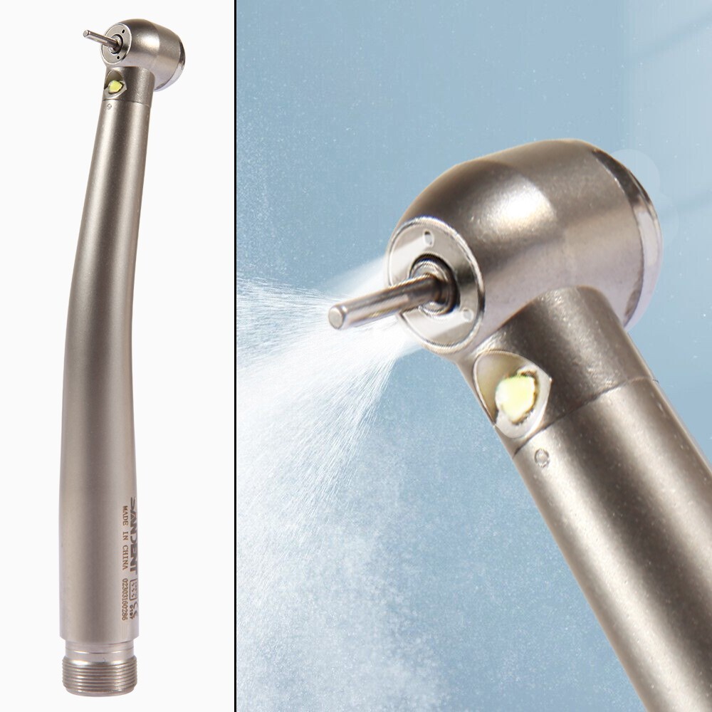 Pieza de mano LED turbina alta velocidad fibra óptica dental estilo NSK 2 Holes