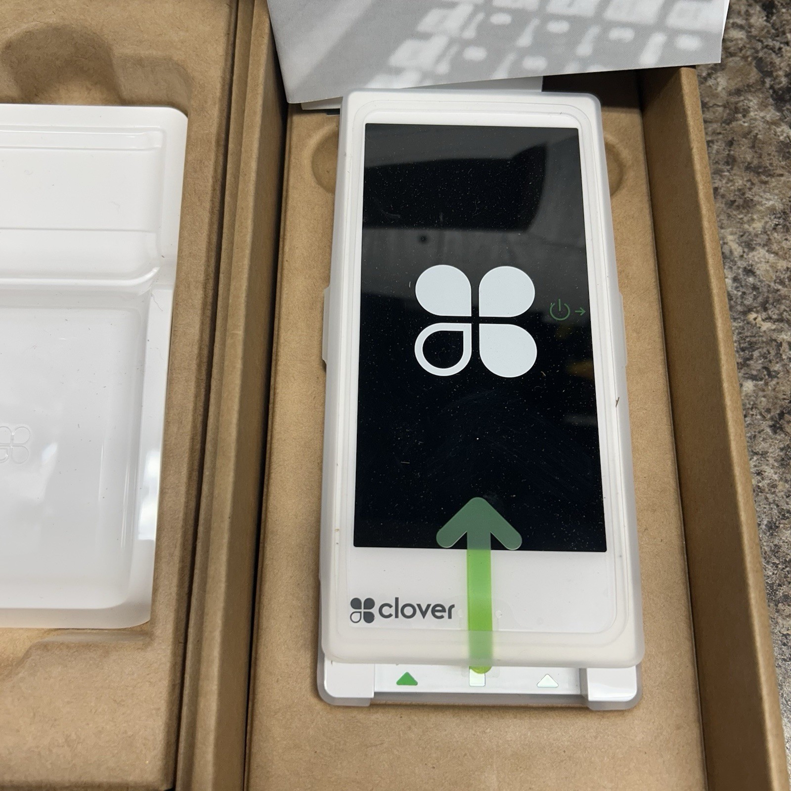 Clover Flex 3 Handheld POS System/C405 + Wireless Cradle K405 + Charger Adapter