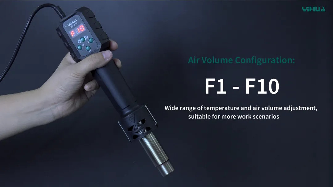 YIHUA 8858-IV 700W Hot Air Gun Digital Desoldering Rework Station Kit Heat Gun