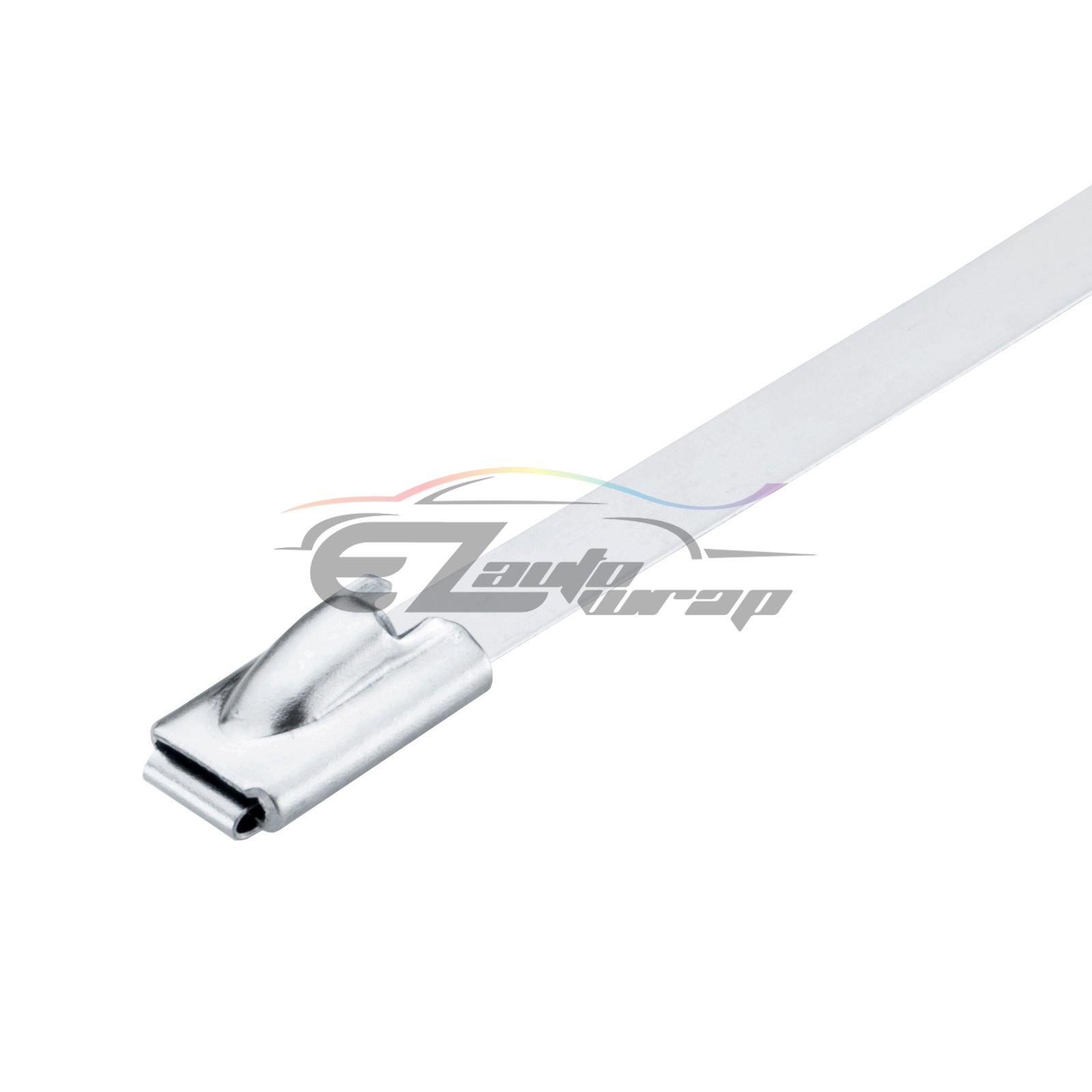 12″ 304 Stainless Steel Metal Zip Tie Strap Cable Exhaust Turbo Wrap Intake Lock